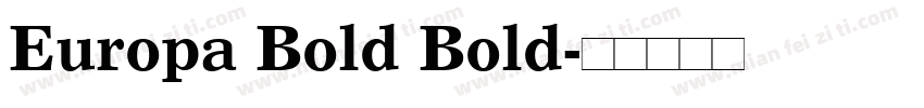 Europa Bold Bold字体转换